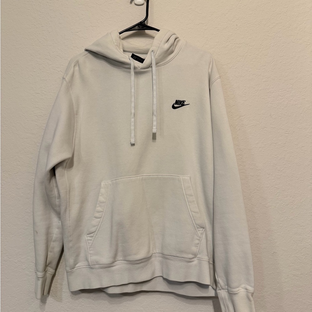 Nike Cream Pullover Hoodie with Black Swoosh